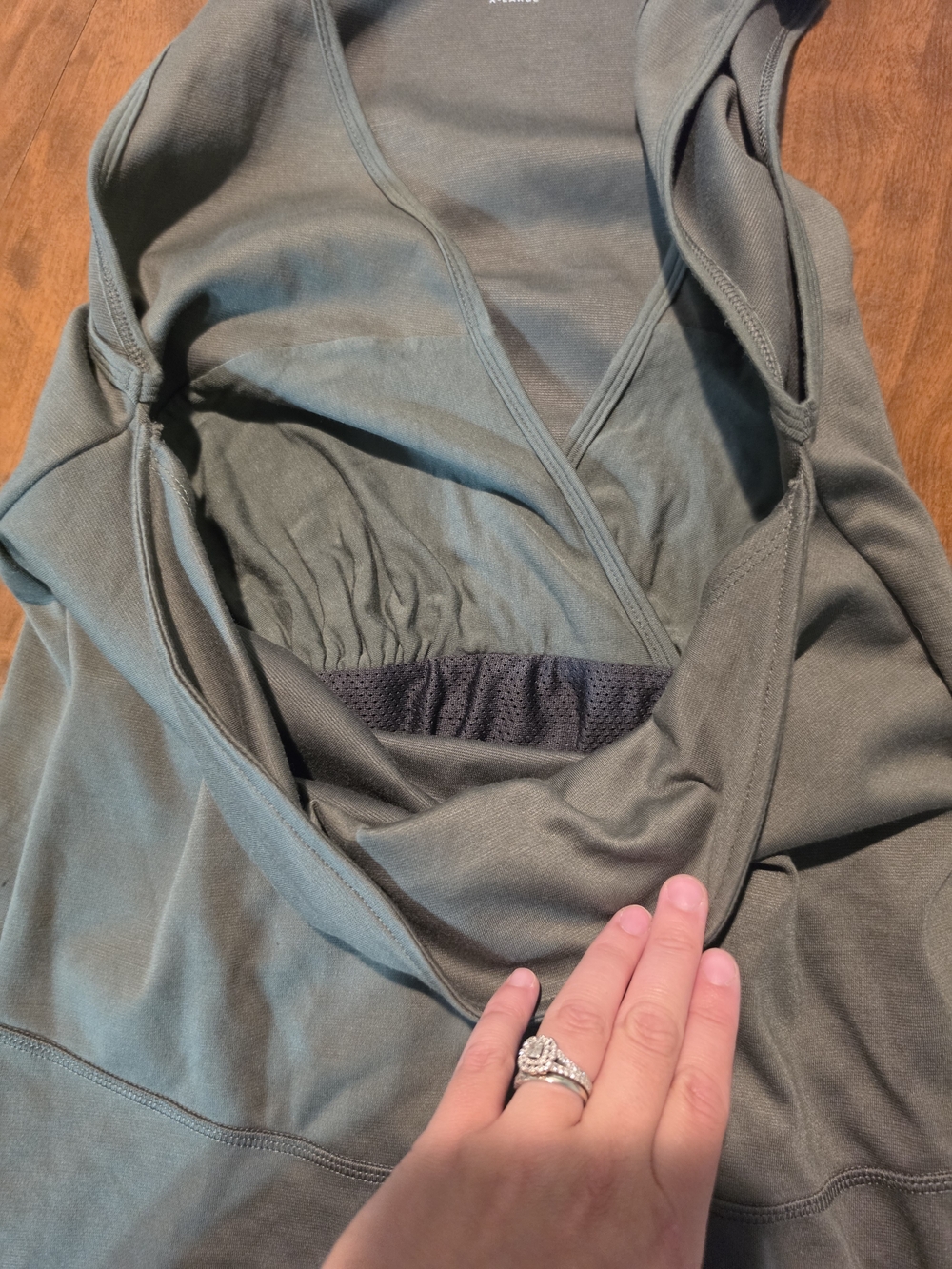 LAALBU Sage Green Baby Wearing Shirt - Picture 5 of 5